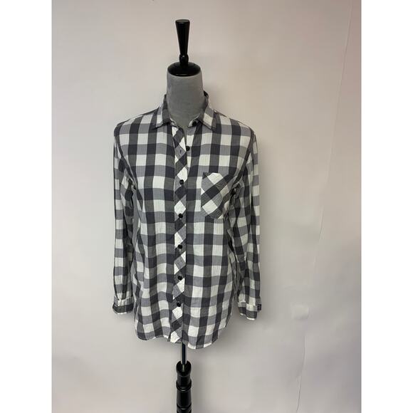 Denim & Supply Ralph Lauren RL Boyfriend Plaid Womens Sz S Buffalo Button-up - Picture 1 of 7